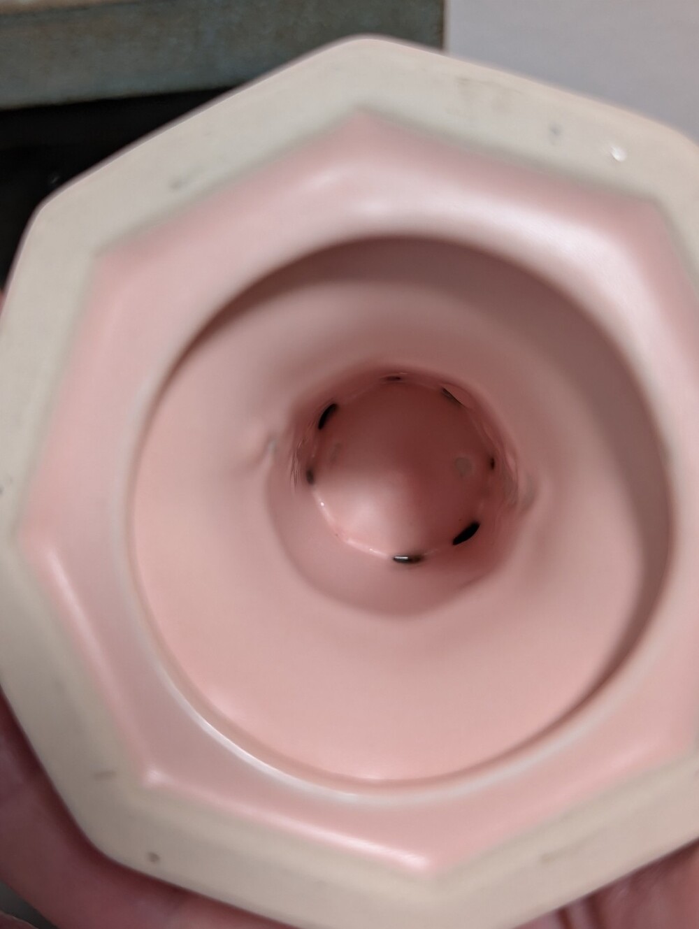 Pair of Light Pink Small Taper Candlestick Candle Holders Octagon Cottagecore - Picture 4 of 11